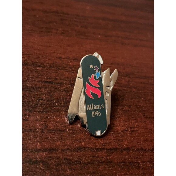 1996 Atlanta Summer Olympics Multi-Tool Lapel Hat Pin - Picture 1 of 4